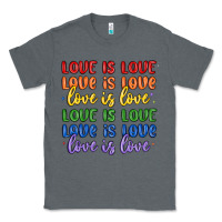 Charcoal Heather love is love lgbtq Classic Tee - MaliasSmallBusiness