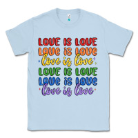 Dusty Blue love is love lgbtq Classic Tee - MaliasSmallBusiness