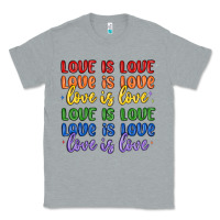 Heather Grey love is love lgbtq Classic Tee - MaliasSmallBusiness