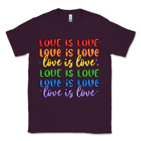 Plum love is love lgbtq Classic Tee - MaliasSmallBusiness