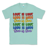 Seafoam love is love lgbtq Classic Tee - MaliasSmallBusiness