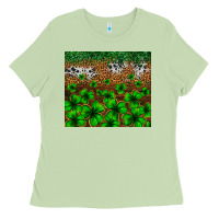 Matcha St. Patrick's Day leopard cowhide tumbler Ladies Tee - Neo Western