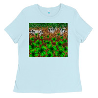 Baby Blue St. Patrick's Day leopard cowhide tumbler Ladies Tee - Neo Western