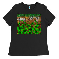 Black St. Patrick's Day leopard cowhide tumbler Ladies Tee - Neo Western