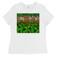 White St. Patrick's Day leopard cowhide tumbler Ladies Tee - Neo Western