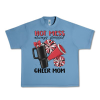 Pebble Blue hot mess always stressed cheer mom Urban Heavy Tee - MaliasSmallBusiness