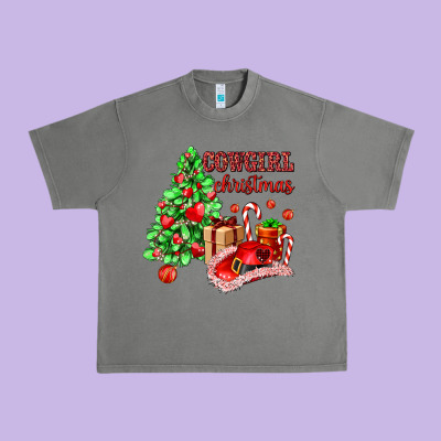 Cowgirl Christmas Urban Heavy Tee Designed By Adodesignshop