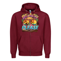 Burgundy becach please Zipper Hoodie - BarkalooDesign