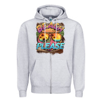 Heather Grey becach please Zipper Hoodie - BarkalooDesign