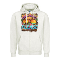 Oatmeal Heather becach please Zipper Hoodie - BarkalooDesign