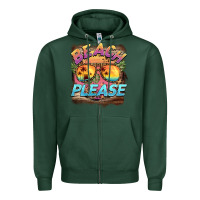 Sports Green becach please Zipper Hoodie - BarkalooDesign