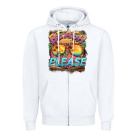 White becach please Zipper Hoodie - BarkalooDesign