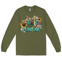 Army Green created with a purpose Long Sleeve Tee - NancyCooperArtShop