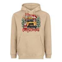 Mushroom merry christmas school bus Heavyweight Hoodie - texasbilliewilder