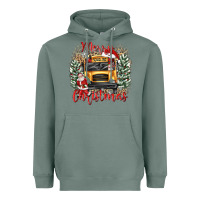 Sage merry christmas school bus Heavyweight Hoodie - texasbilliewilder
