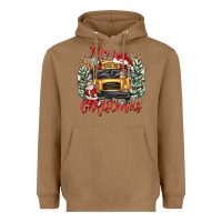 Toasted Coconut merry christmas school bus Heavyweight Hoodie - texasbilliewilder
