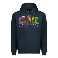 Navy Love Mardi Gras Y'all Premium Hoodie - HowdyJamesFarm