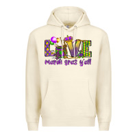 Sandshell Love Mardi Gras Y'all Premium Hoodie - HowdyJamesFarm
