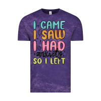 Cloud Purple i came i saw i had anxiety so i left Vintage Tee - MaliasSmallBusiness