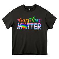 Asphalt trans lives matter Heavy Core Tee - HRA Design Shop