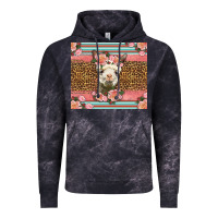 Cloud Black llama and roses glitter Vintage Hoodie - LillyAllenDesigns