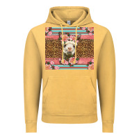 Vintage Mustard llama and roses glitter Vintage Hoodie - LillyAllenDesigns