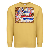 Antique Gold flip flops fireworks & freedom 4th of july Premium Sweatshirt - TumblerDesignByShophia