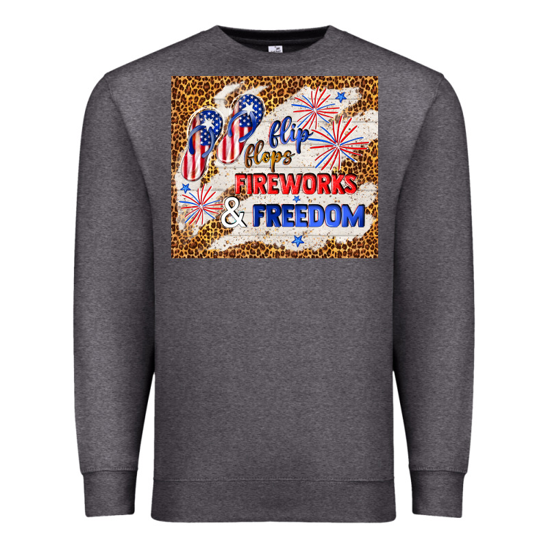 Flip Flops Fireworks & Freedom 4th Of July Premium Sweatshirt by TumblerDesignByShophia | Teevron