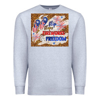 Heather Grey flip flops fireworks & freedom 4th of july Premium Sweatshirt - TumblerDesignByShophia