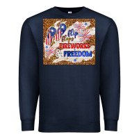 Navy flip flops fireworks & freedom 4th of july Premium Sweatshirt - TumblerDesignByShophia