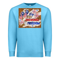 Ocean Blue flip flops fireworks & freedom 4th of july Premium Sweatshirt - TumblerDesignByShophia
