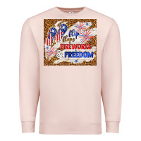 Pale Pink flip flops fireworks & freedom 4th of july Premium Sweatshirt - TumblerDesignByShophia