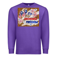 Purple flip flops fireworks & freedom 4th of july Premium Sweatshirt - TumblerDesignByShophia