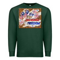 Sports Green flip flops fireworks & freedom 4th of july Premium Sweatshirt - TumblerDesignByShophia