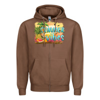 Chestnut summer vibes sunset and fruits Zipper Hoodie - BarkalooDesign