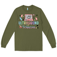 Army Green ultrasound technician Long Sleeve Tee - MaliasSmallBusiness