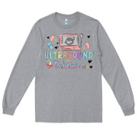 Heather Grey ultrasound technician Long Sleeve Tee - MaliasSmallBusiness