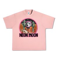 Salmon neon moon Urban Heavy Tee - MaliasSmallBusiness