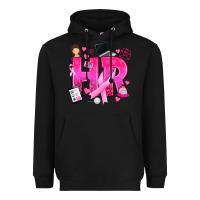Black breast cancer hr human resources Heavyweight Hoodie - texasbilliewilder