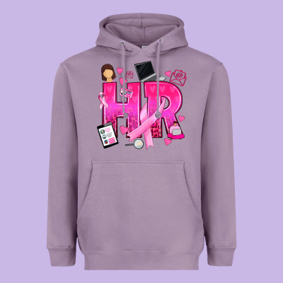 Breast Cancer Hr Human Resources Heavyweight Hoodie Designed By Texasbilliewilder