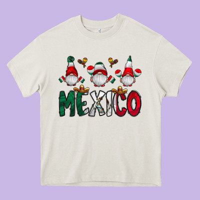 Mexico Gnome Heavy Core Tee Designed By Cowhidedigitalart