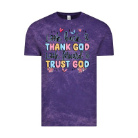 Cloud Purple look back and thank god look forward and trust god Vintage Tee - MaliasSmallBusiness