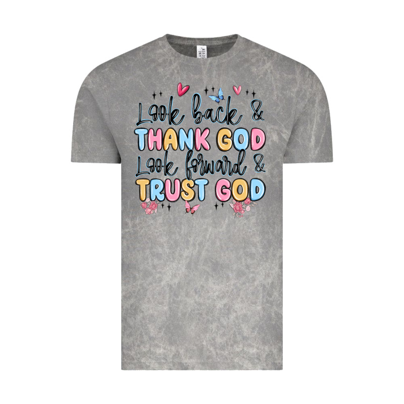Look Back And Thank God Look Forward And Trust God Vintage Tee by MaliasSmallBusiness | Teevron
