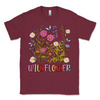 Burgundy wildflower malias Classic Tee - MaliasSmallBusiness