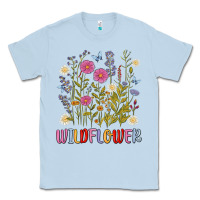 Dusty Blue wildflower malias Classic Tee - MaliasSmallBusiness