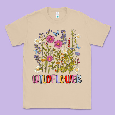 Wildflower Malias Classic Tee Designed By Maliassmallbusiness
