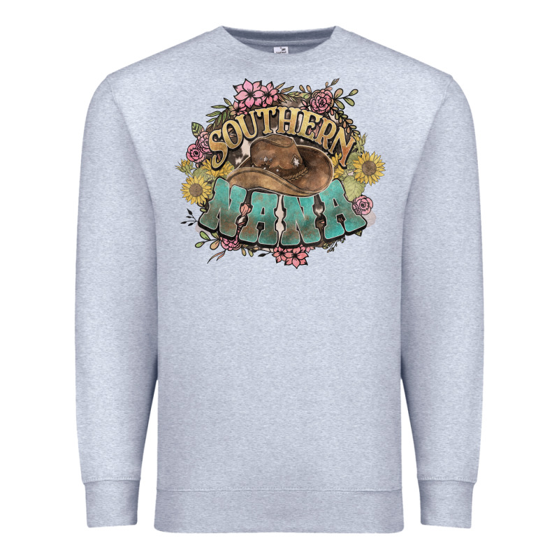 Southern Nana Western Flowers Premium Sweatshirt by HowdyJamesFarm | Teevron
