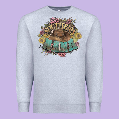 Southern Nana Western Flowers Premium Sweatshirt Designed By Howdyjamesfarm