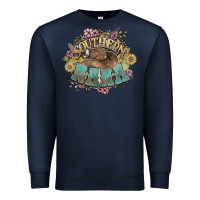 Navy Southern Nana western flowers Premium Sweatshirt - HowdyJamesFarm