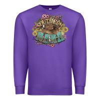 Purple Southern Nana western flowers Premium Sweatshirt - HowdyJamesFarm